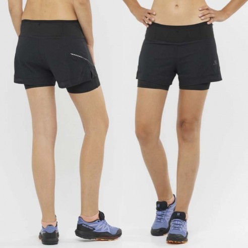 SA-RUNNING SHORTS ESTIU DONA SENSE AERO 2IN1 SHORT W NEGRE 2022