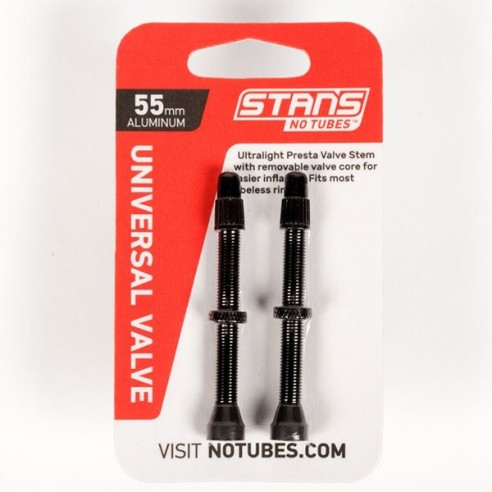 VALVULA TUBELESS STANS NOTUBES 55MM NEGRO