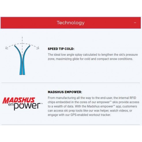 SKIS MADSHUS ACTIVE PRO SKATE SKIS 65-80KG