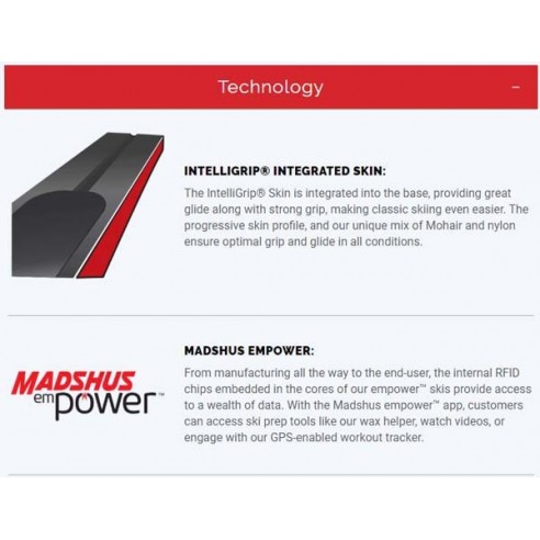 SKIS MADSHUS ACTIVE PRO INTELLIGRIP 60-75KG