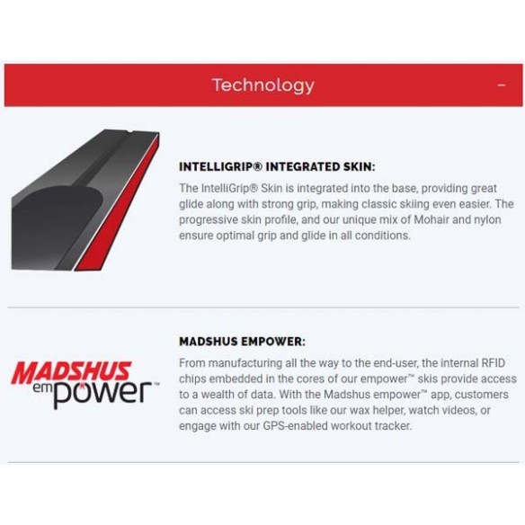 SKIS MADSHUS ACTIVE PRO INTELLIGRIP 60-75KG