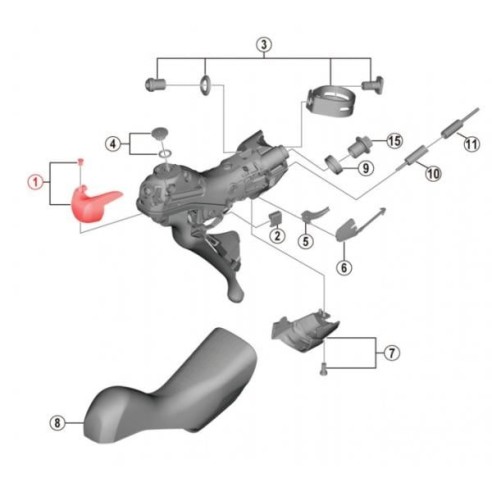 cache levier droit shimano droit R8020