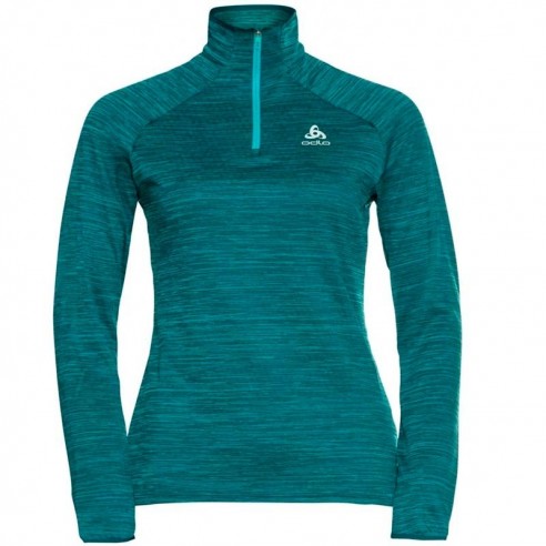 ODLO WOMEN'S RUN EASY HALF-ZIP MID LAYER TOP