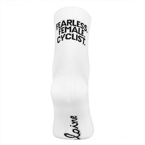 Chaussettes Veloine Fearless Female Cyclist White
