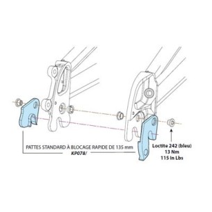 Cannondale standard axle 135mm QR dropouts Moto KP078 2