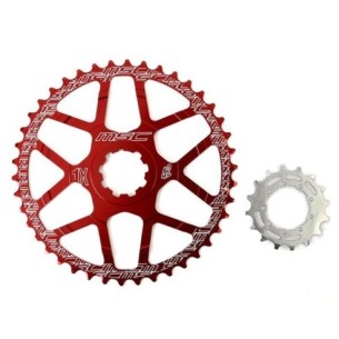 MSC 42-tooth + 16-tooth red sprocket