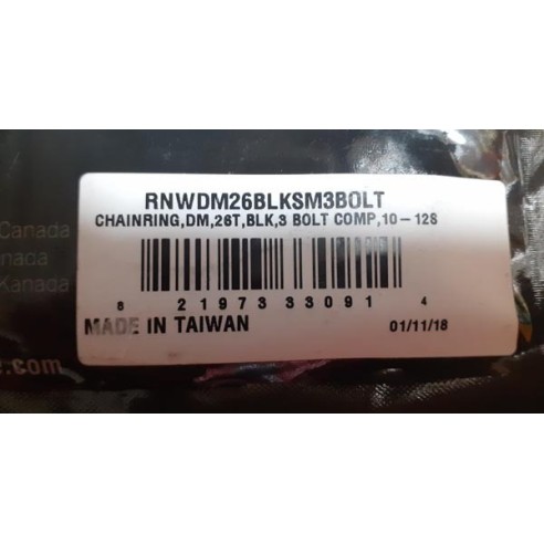 Plato Race Face DM Sram 3 tornillos 26 dientes