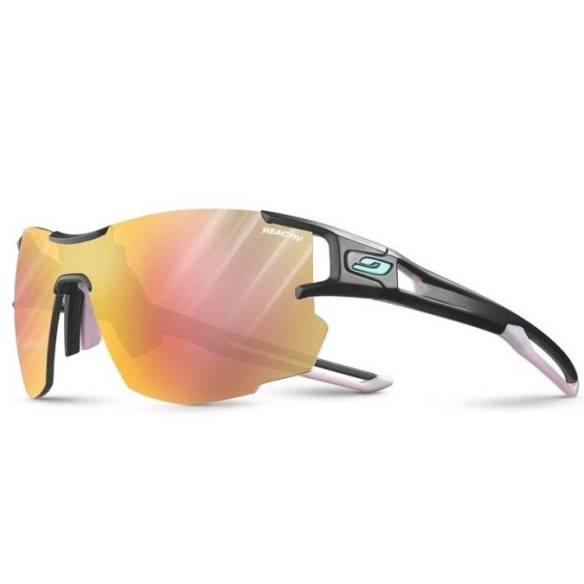 JULBO AEROLITE REACTIV MATT TRANSLUCENT BLACK / PASTEL PINK / 1-3 LIGHT AMPLIFIER SUNGLASSES