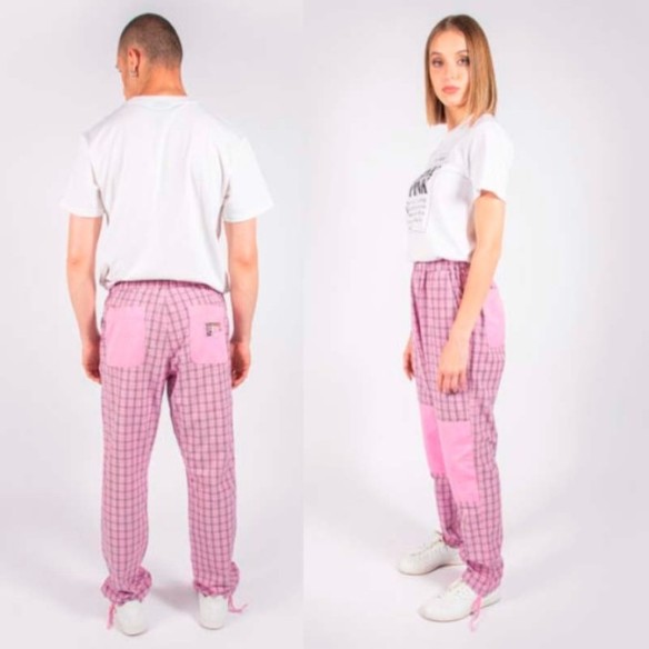 THINK PINK CALANQUE UNISEX A QUADRI PANTS