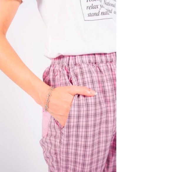 THINK PINK CALANQUE UNISEX A QUADRI PANTS