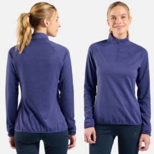 ODLO ZEROWEIGHT WARM HALF-ZIP RUNNING WOMEN'S MID LAYER 2.0