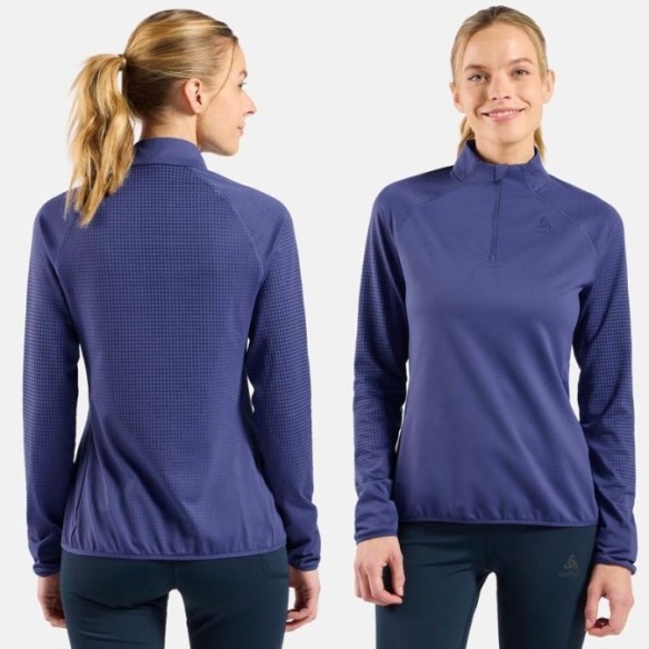 ODLO ZEROWEIGHT WARM HALF-ZIP RUNNING WOMEN'S MID LAYER 2.0
