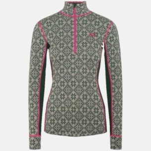 CAMISETA TERMICA MUJER KARI TRAA ROSE HALF ZIP BASE LAYER TOP 100% MERINO 2