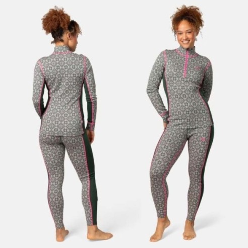 SAMARRETA TERMICA DONA KARI TRAA ROSE HALF ZIP BASE LAYER TOP 100% MERINO