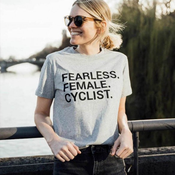T-shirt Veloine Fearless Female Cyclist